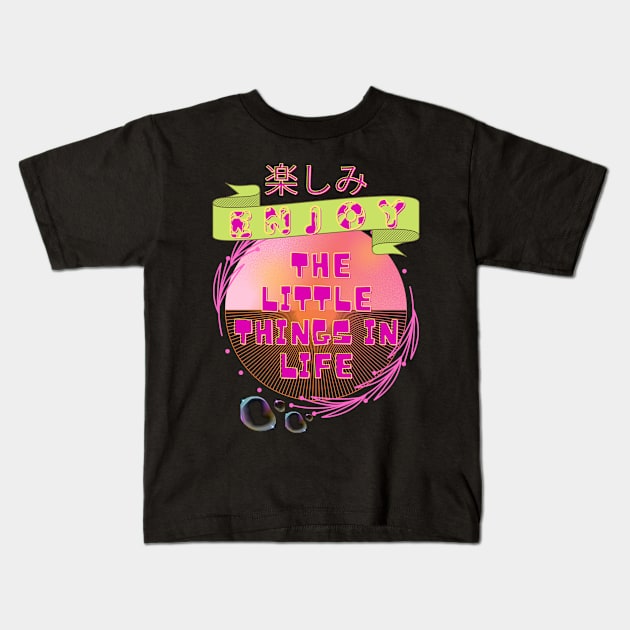 ENJOY THE LITTLE THINGS IN LIFE Kids T-Shirt by Sharing Love